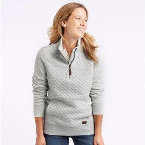 L.L.Bean Quilted Quarter-Zip Pullover - Small Tall